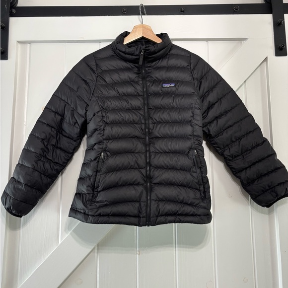 Patagonia Kid’s Black Puffer Down Jacket Better sweater Size XL - Picture 2 of 8